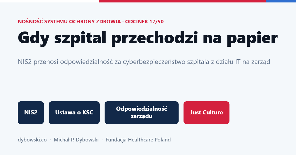 Gdy szpital przechodzi na papier