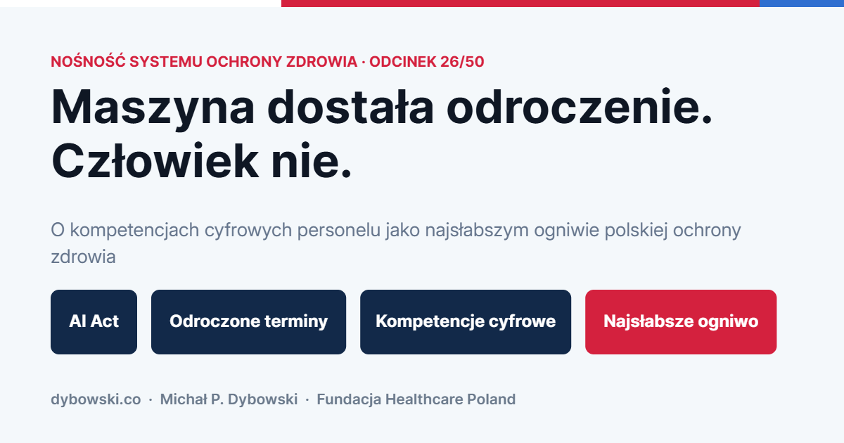 Maszyna dostała odroczenie. Człowiek nie.
